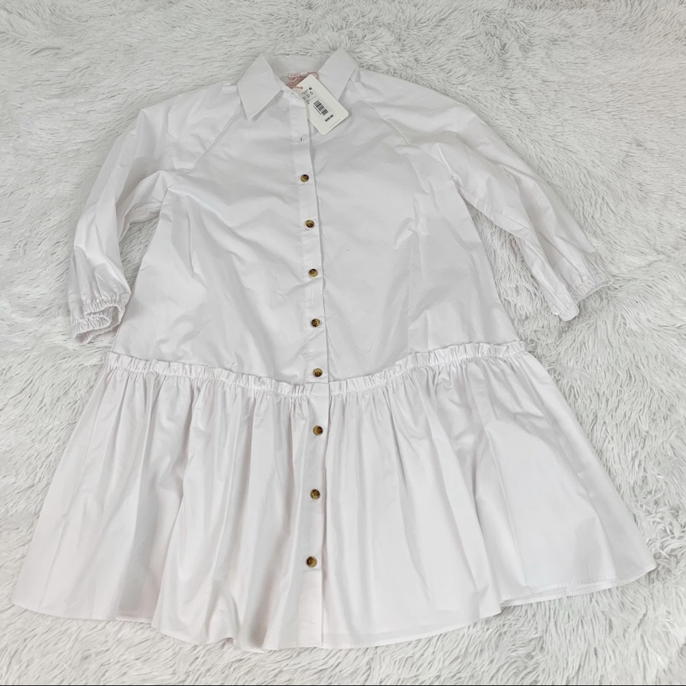 GB shirt dress long sleeve‎ dropped waist